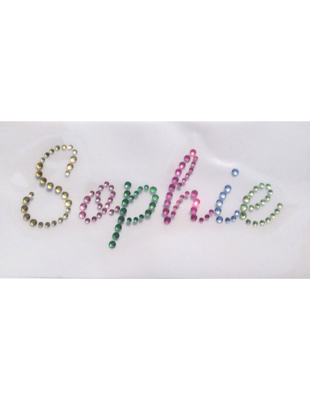 name sophie iron on rhinestone