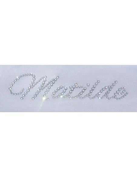 matilde iron on rhinestone name