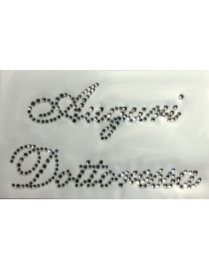 auguri dottoressa adesivo con strass