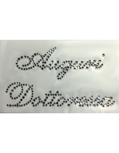 auguri dottoressa rhinestone decal