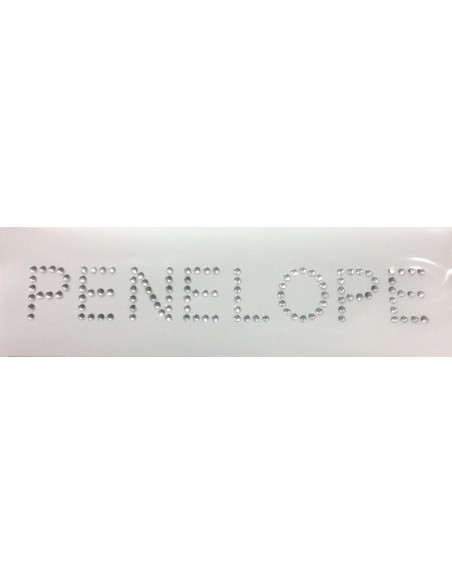 Penelope iron on rhinestone name H3