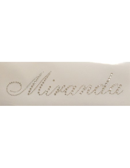 miranda rhinestone name iron on