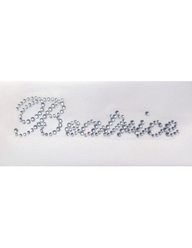 Beatrice, iron on rhinestone name