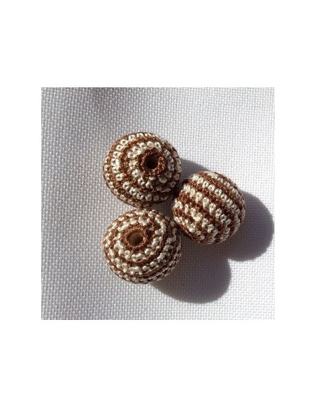 perla uncinetto 22 mm righe bicolore col 00387-00358