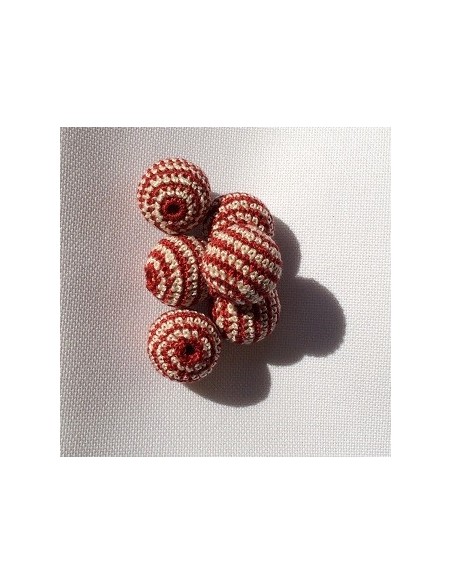 perla uncinetto 22 mm righe bicolore col 00387-00020