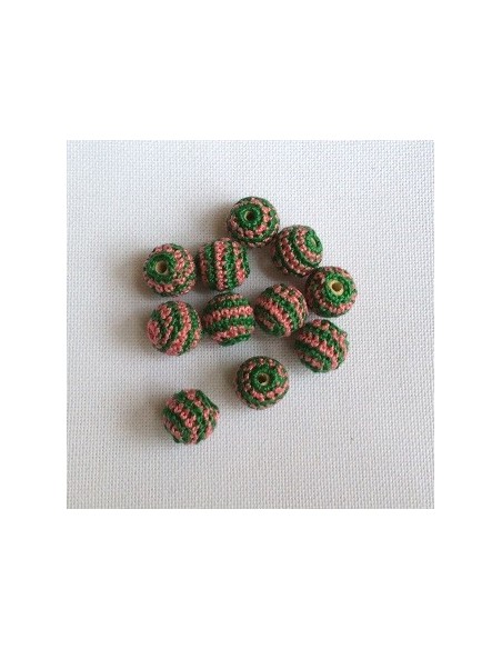 perla uncinetto 14 mm righe bicolore col 00227-00040